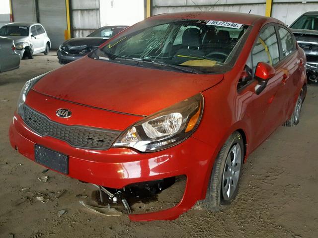 KNADM4A39H6025197 - 2017 KIA RIO LX RED photo 2