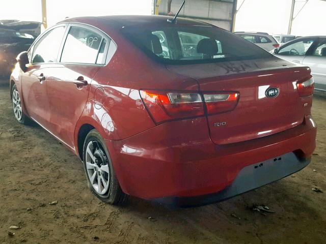 KNADM4A39H6025197 - 2017 KIA RIO LX RED photo 3