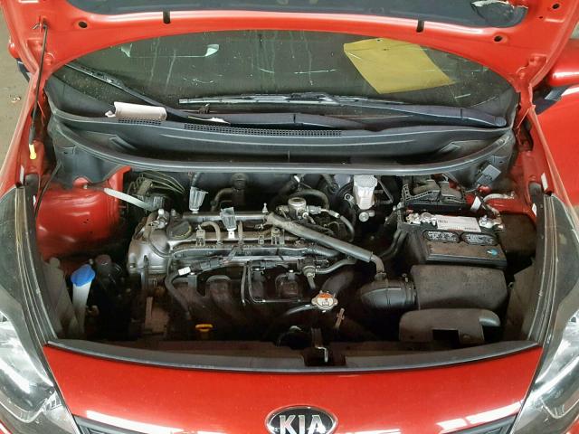 KNADM4A39H6025197 - 2017 KIA RIO LX RED photo 7