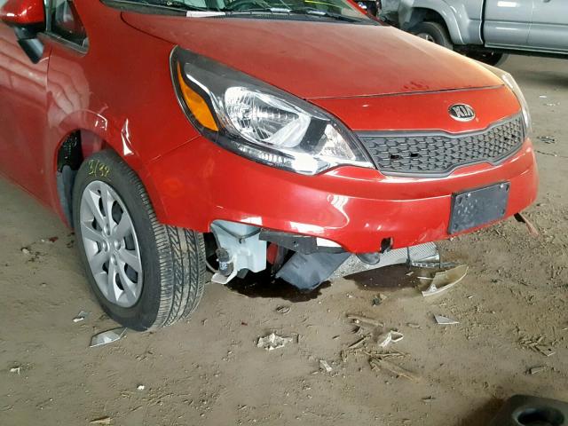 KNADM4A39H6025197 - 2017 KIA RIO LX RED photo 9