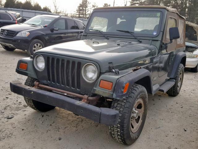 1J4FY29PXVP474562 - 1997 JEEP WRANGLER / GREEN photo 2