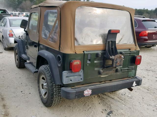 1J4FY29PXVP474562 - 1997 JEEP WRANGLER / GREEN photo 3