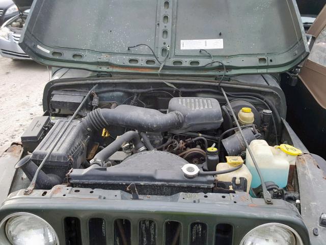 1J4FY29PXVP474562 - 1997 JEEP WRANGLER / GREEN photo 7