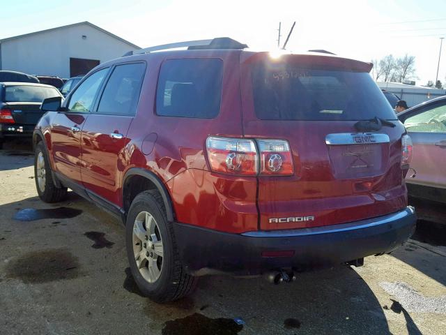 1GKKRPED9CJ206052 - 2012 GMC ACADIA SLE MAROON photo 3