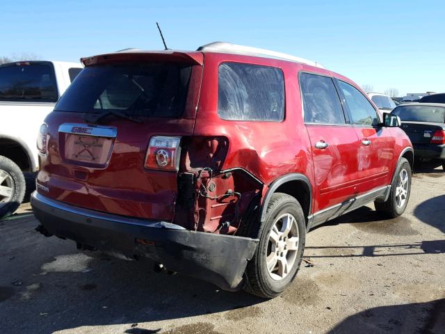 1GKKRPED9CJ206052 - 2012 GMC ACADIA SLE MAROON photo 4