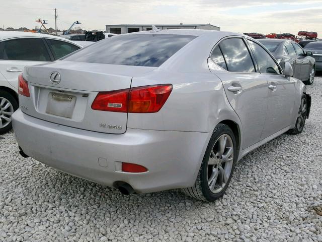 JTHBK262982074636 - 2008 LEXUS IS 250 SILVER photo 4