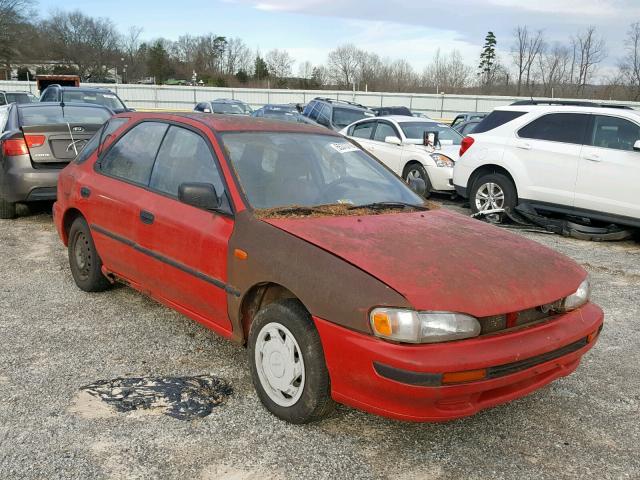 JF1GF2448PG806312 - 1993 SUBARU IMPREZA L RED photo 1