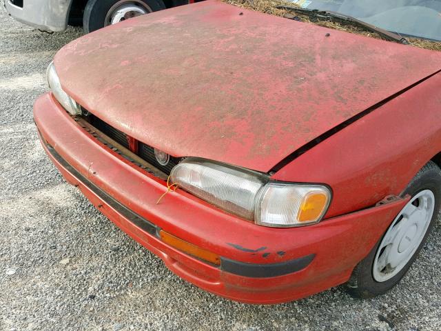 JF1GF2448PG806312 - 1993 SUBARU IMPREZA L RED photo 9