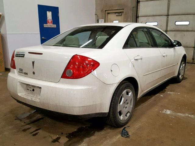 1G2ZF58B474273927 - 2007 PONTIAC G6 VALUE L WHITE photo 4