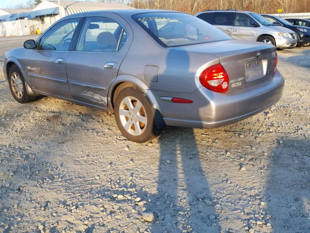 JN1CA31D31T622236 - 2001 NISSAN MAXIMA GXE GRAY photo 3