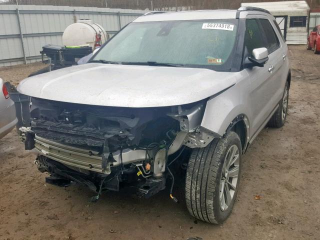 1FM5K8F85JGB98378 - 2018 FORD EXPLORER L SILVER photo 2