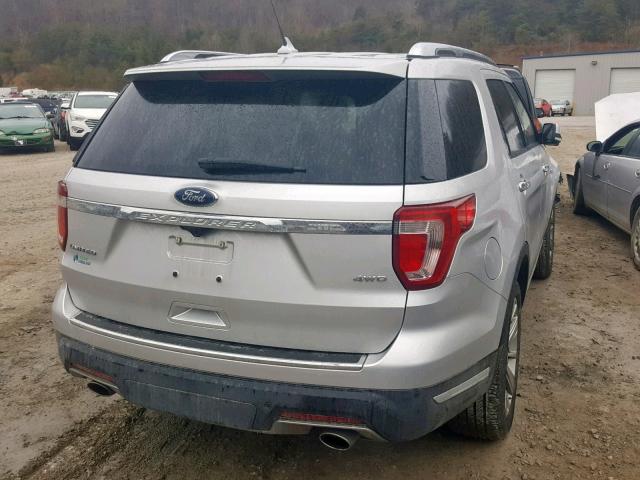 1FM5K8F85JGB98378 - 2018 FORD EXPLORER L SILVER photo 4