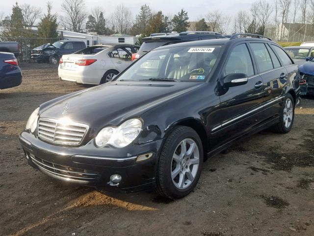 WDBRH81J95F661826 - 2005 MERCEDES-BENZ C 240 SPOR BLACK photo 2