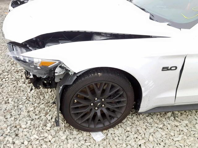 1FA6P8CF9G5237609 - 2016 FORD MUSTANG GT WHITE photo 9