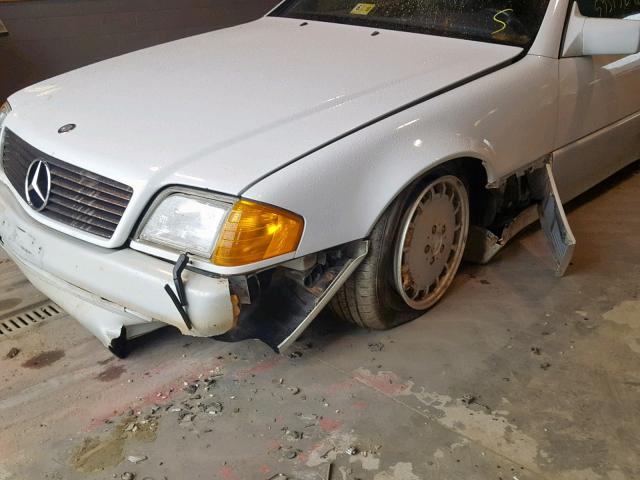 WDBFA66E9MF032640 - 1991 MERCEDES-BENZ 500 SL WHITE photo 9