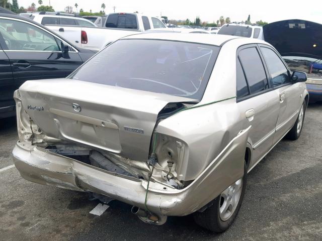 JM1BJ225920638616 - 2002 MAZDA PROTEGE DX BEIGE photo 4