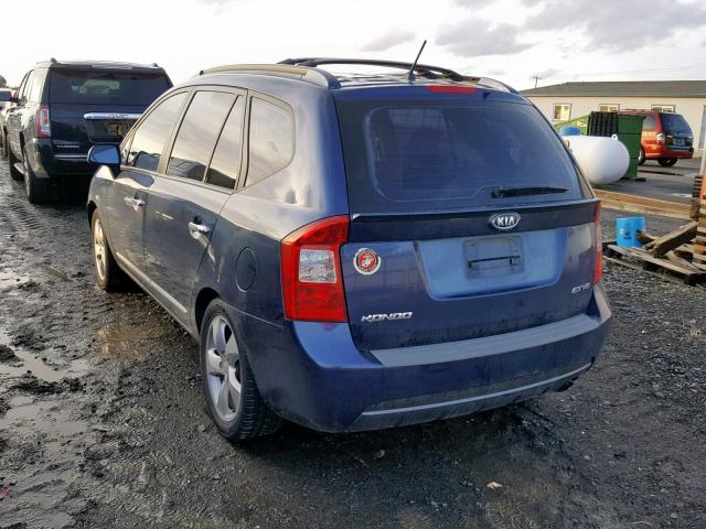 KNAFG526X77106006 - 2007 KIA RONDO LX BLUE photo 3