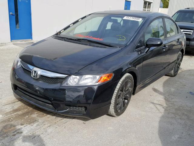 19XFA1F9XBE030930 - 2011 HONDA CIVIC EXL BLACK photo 2