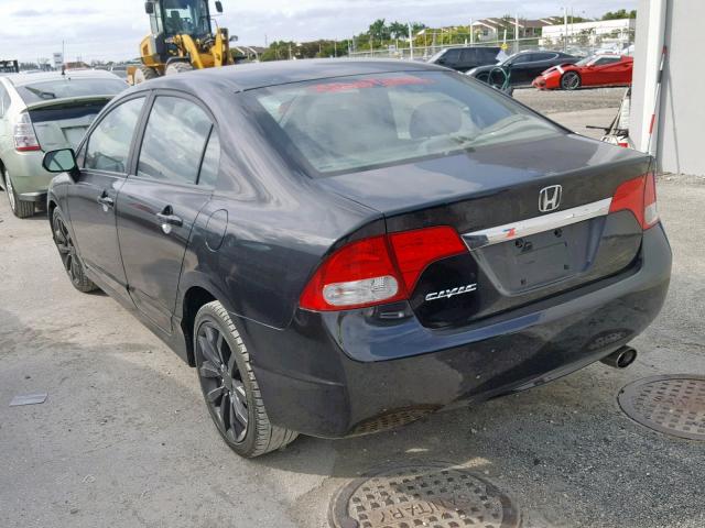 19XFA1F9XBE030930 - 2011 HONDA CIVIC EXL BLACK photo 3