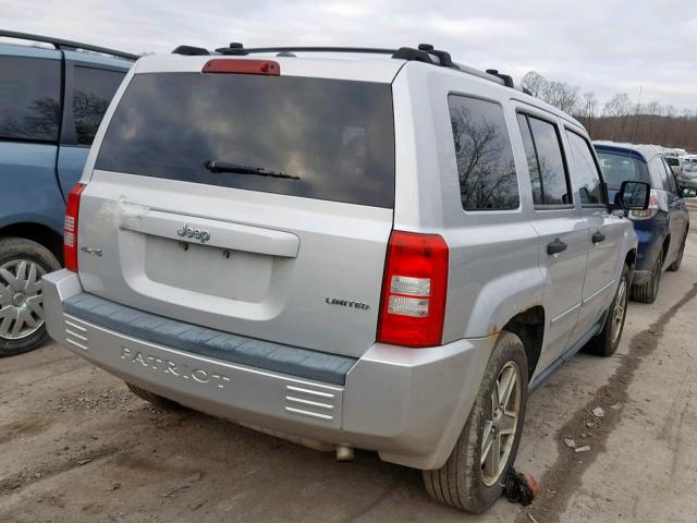 1J8FF48W58D567391 - 2008 JEEP PATRIOT LI SILVER photo 4