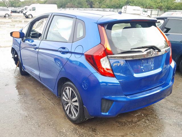 3HGGK5H89FM771984 - 2015 HONDA FIT EX BLUE photo 3