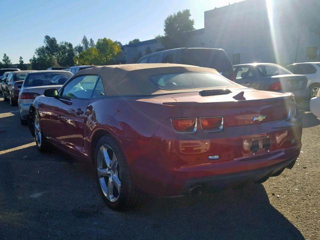 2G1FK3DJ0D9235530 - 2013 CHEVROLET CAMARO 2SS RED photo 3