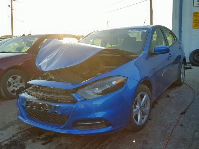 1C3CDFBB1GD680971 - 2016 DODGE DART SXT BLUE photo 2