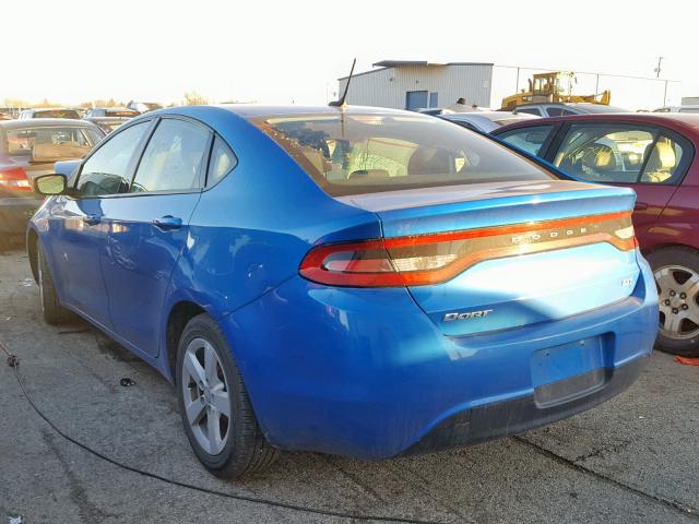 1C3CDFBB1GD680971 - 2016 DODGE DART SXT BLUE photo 3