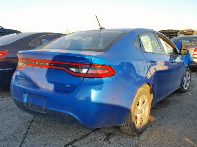 1C3CDFBB1GD680971 - 2016 DODGE DART SXT BLUE photo 4