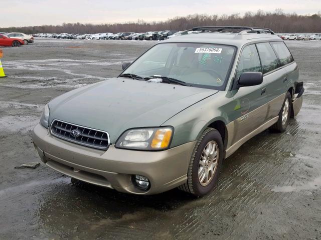 4S3BH675247627074 - 2004 SUBARU LEGACY OUT GREEN photo 2