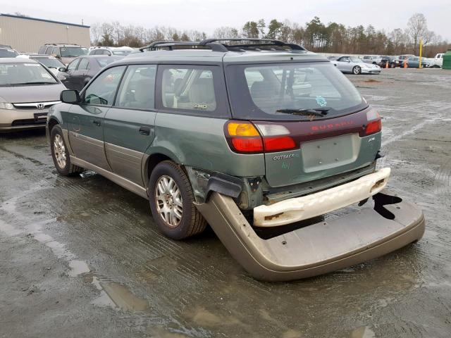 4S3BH675247627074 - 2004 SUBARU LEGACY OUT GREEN photo 3