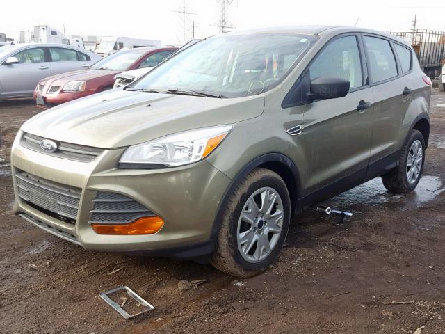 1FMCU0F78EUB57440 - 2014 FORD ESCAPE S GREEN photo 2