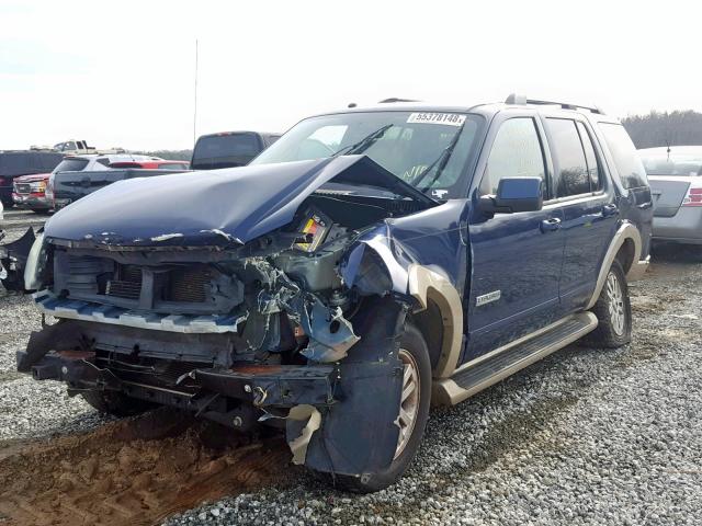 1FMEU64E27UA92794 - 2007 FORD EXPLORER E BLUE photo 2