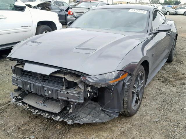 1FA6P8CF0J5185293 - 2018 FORD MUSTANG GT CHARCOAL photo 2