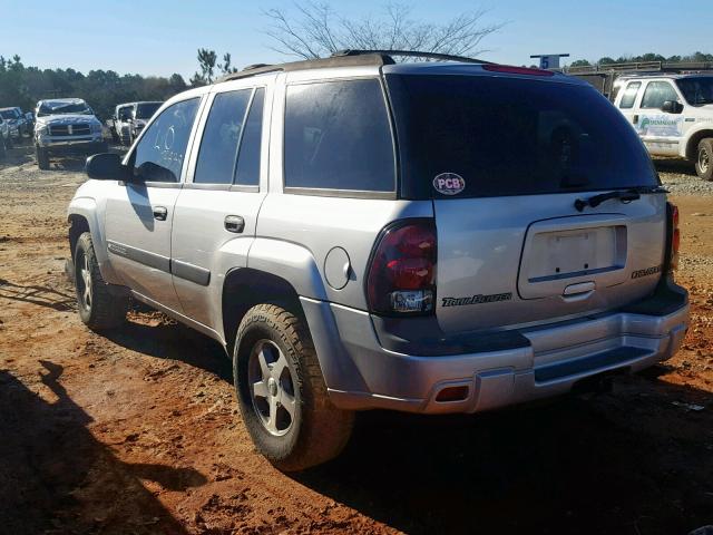 1GNDT13S542346784 - 2004 CHEVROLET TRAILBLAZE SILVER photo 3