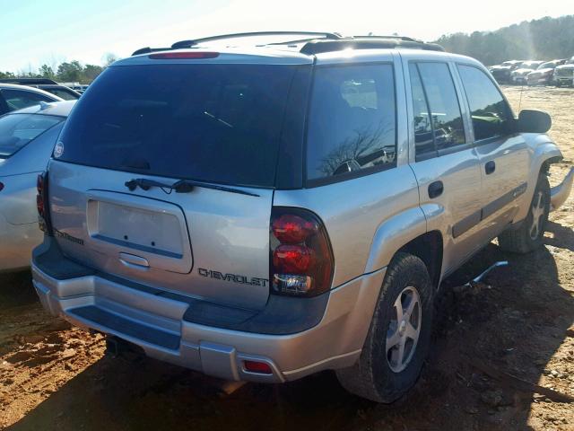 1GNDT13S542346784 - 2004 CHEVROLET TRAILBLAZE SILVER photo 4