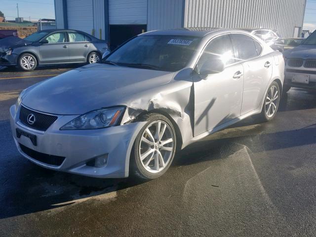 JTHBK262475026376 - 2007 LEXUS IS 250 SILVER photo 2