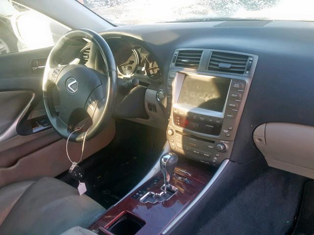 JTHBK262475026376 - 2007 LEXUS IS 250 SILVER photo 9