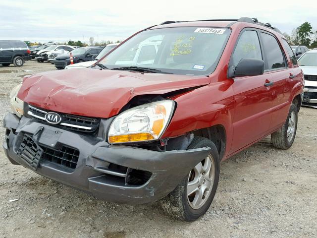 KNDJF724087529477 - 2008 KIA SPORTAGE L RED photo 2