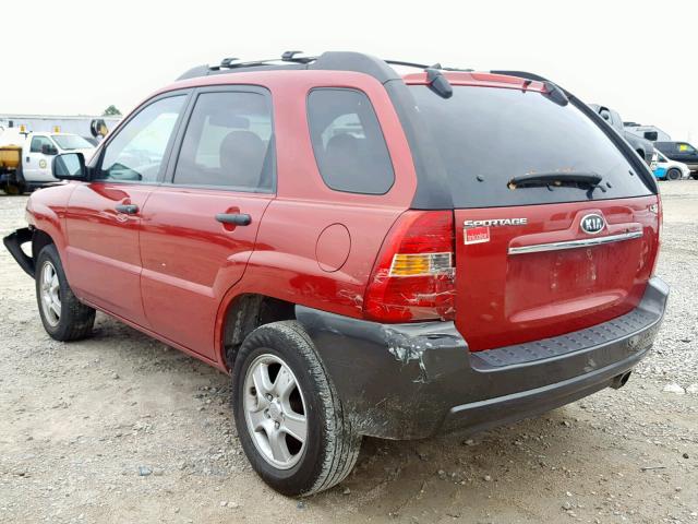 KNDJF724087529477 - 2008 KIA SPORTAGE L RED photo 3