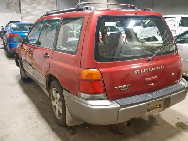 JF1SF6558YH723161 - 2000 SUBARU FORESTER S RED photo 3