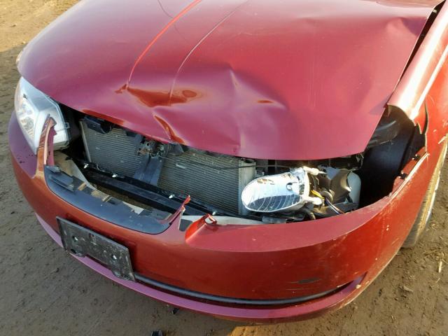 1G8AJ55F27Z143222 - 2007 SATURN ION LEVEL RED photo 9