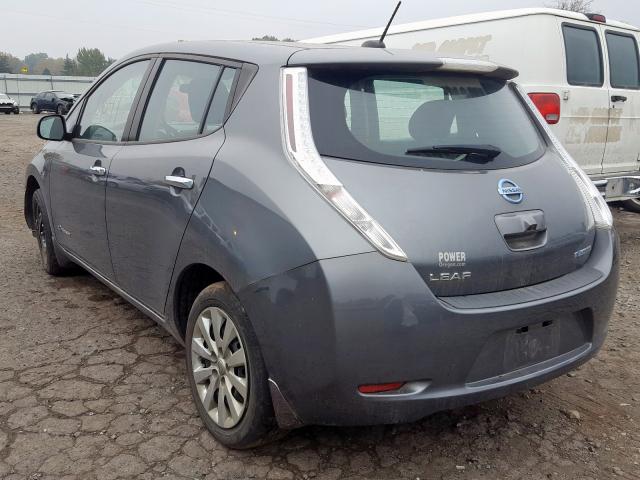 1N4BZ0CP9HC304449 - 2017 NISSAN LEAF S GRAY photo 3