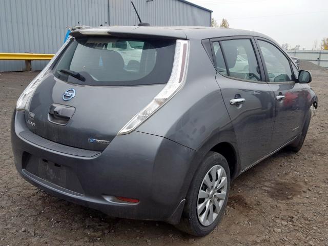 1N4BZ0CP9HC304449 - 2017 NISSAN LEAF S GRAY photo 4