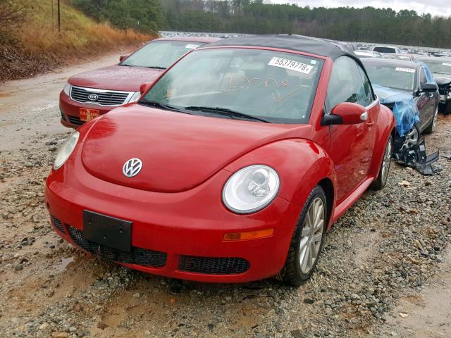 3VWRF31Y08M407480 - 2008 VOLKSWAGEN NEW BEETLE RED photo 2