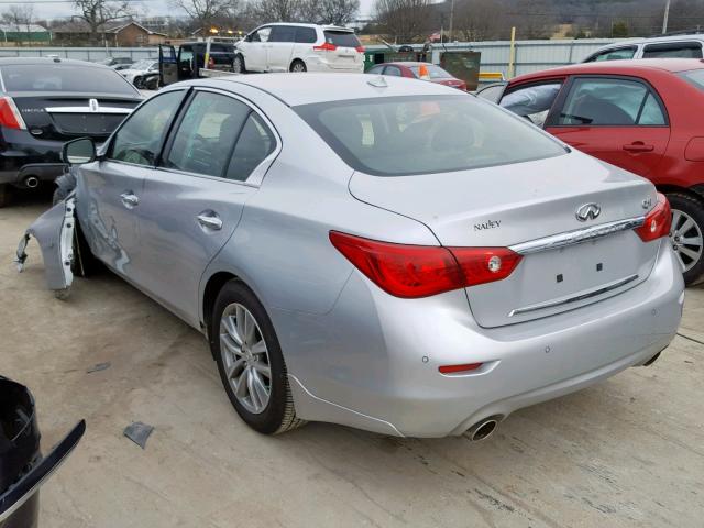 JN1BV7AP9EM680966 - 2014 INFINITI Q50 BASE SILVER photo 3