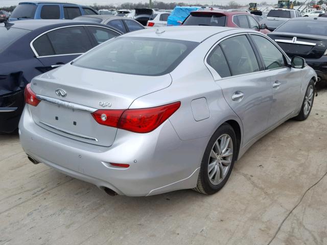 JN1BV7AP9EM680966 - 2014 INFINITI Q50 BASE SILVER photo 4