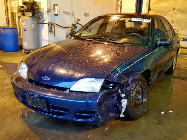 1G1JC524917173753 - 2001 CHEVROLET CAVALIER B BLUE photo 2