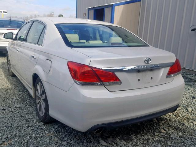 4T1BK3DB4CU456107 - 2012 TOYOTA AVALON BAS WHITE photo 3