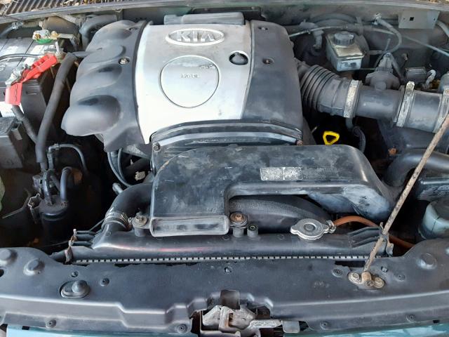 KNDJB723325118340 - 2002 KIA SPORTAGE GREEN photo 7